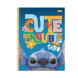 Caderno Universitário 101 Stitch Live Action Grande 160 Folhas  Foroni