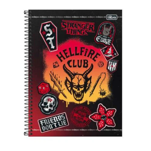 Caderno Universitário 101 Stranger Things 160 folhas Caderno Universitário 101 Stranger Things 160 folhas