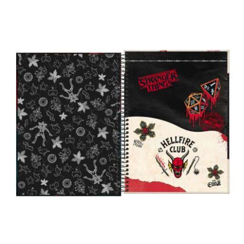 Caderno Universitário 101 Stranger Things 160 folhas Caderno Universitário 101 Stranger Things 160 folhas