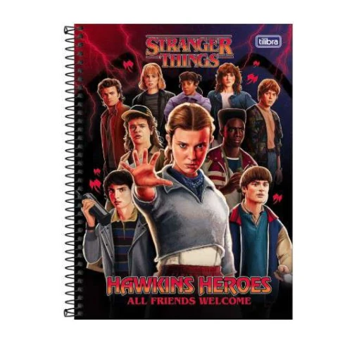 Caderno Universitário 101 Stranger Things 160 folhas Caderno Universitário 101 Stranger Things 160 folhas