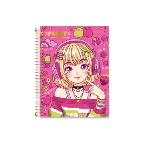 Caderno Universitário 10M Peppy 160 Folhas - Cadersil