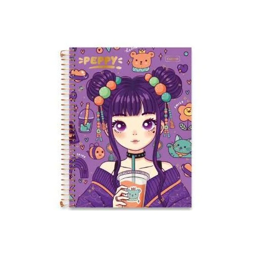 Caderno Universitário 10M Peppy 160 Folhas - Cadersil
