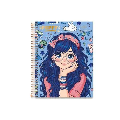 Caderno Universitário 10M Peppy 160 Folhas - Cadersil