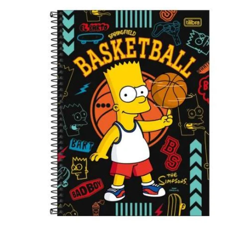 Caderno Universitário 10x1 Simpsons 160 folhas - Tilibra