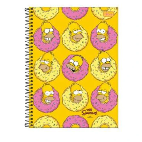 Caderno Universitário 10x1 Simpsons 160 folhas - Tilibra