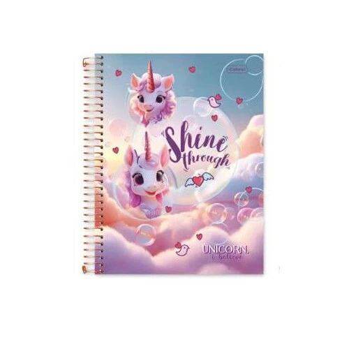 Caderno Universitário 11 Unicorn I Believe 80 Folhas - Cadersil Caderno Universitário 11 Unicorn I Believe 80 Folhas - Cadersil