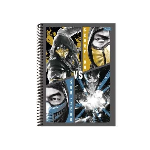Caderno Universitário 15 matérias Mortal Kombat 240 Folhas Foroni Caderno Universitário 15 matérias Mortal Kombat 240 Folhas Foroni
