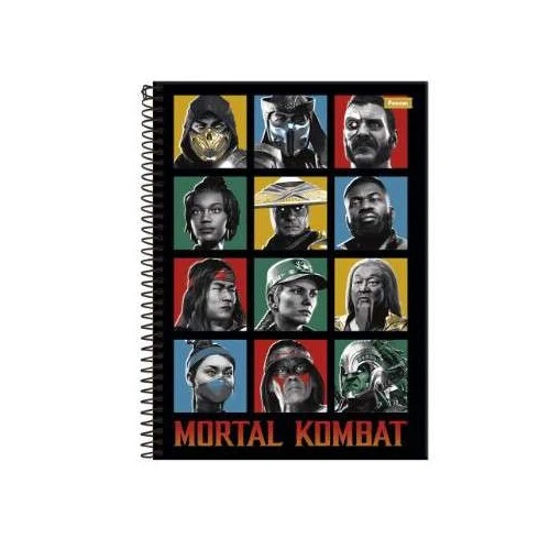 Caderno Universitário 15 matérias Mortal Kombat 240 Folhas Foroni Caderno Universitário 15 matérias Mortal Kombat 240 Folhas Foroni