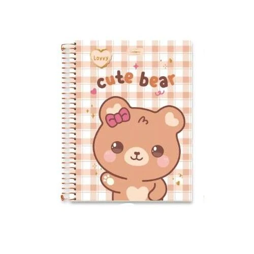 Caderno Universitário 10M Lovvy Bear 160 Folhas - Cadersil