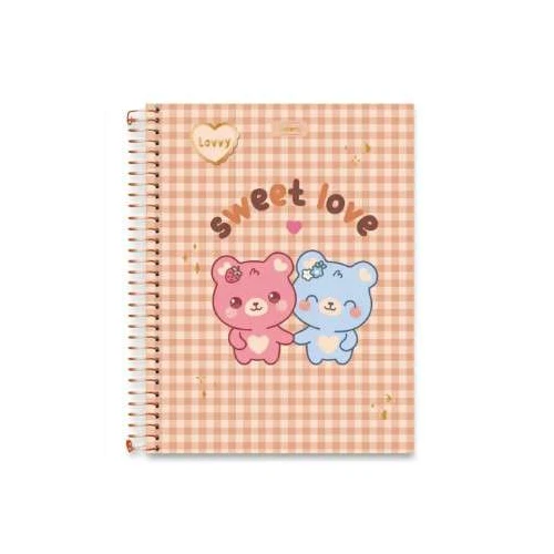 Caderno Universitário 10M Lovvy Bear 160 Folhas - Cadersil