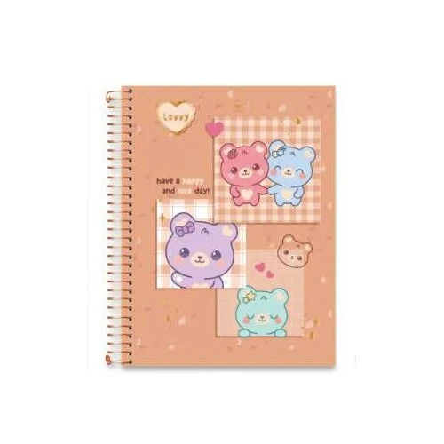 Caderno Universitário 10M Lovvy Bear 160 Folhas - Cadersil