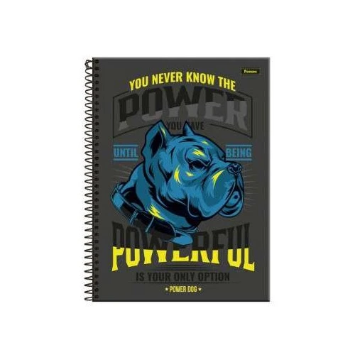 Caderno Universitário 20 Matérias Power Dog - Foroni Caderno Universitário 20 Matérias Power Dog - Foroni