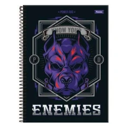Caderno Universitário 20 Matérias Power Dog - Foroni