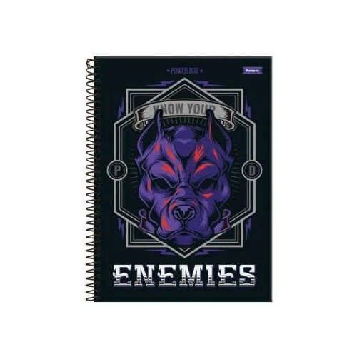 Caderno Universitário 20 Matérias Power Dog - Foroni Caderno Universitário 20 Matérias Power Dog - Foroni