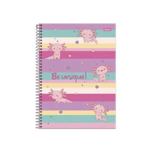 Caderno Universitário Axolove 11 Grande 80 Folhas - Foroni Caderno Universitário Axolove 11 Grande 80 Folhas - Foroni