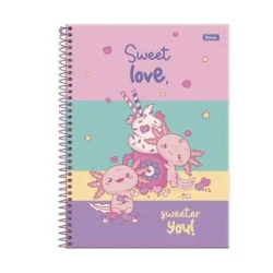 Caderno Universitário Axolove 11 Grande 80 Folhas - Foroni