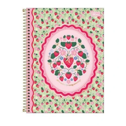 Caderno Universitário Be Berry 10 matérias 160 folhas - Tilibra Caderno Universitário Be Berry 10 matérias 160 folhas - Tilibra