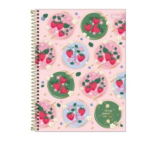 Caderno Universitário Be Berry 10 matérias 160 folhas - Tilibra Caderno Universitário Be Berry 10 matérias 160 folhas - Tilibra