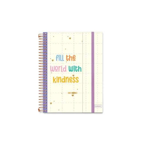 Caderno Universitário Be Kind 10 Matérias 160 Folhas - Cadersil Caderno Universitário Be Kind 10 Matérias 160 Folhas - Cadersil