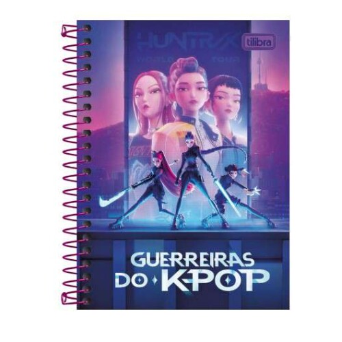 Caderno Universitario CD Guerreiras Do K-pop Tilibra 1 matéria 80 Folhas - Tilibra Caderno Universitario CD Guerreiras Do K-pop Tilibra 1 matéria 80 Folhas - Tilibra