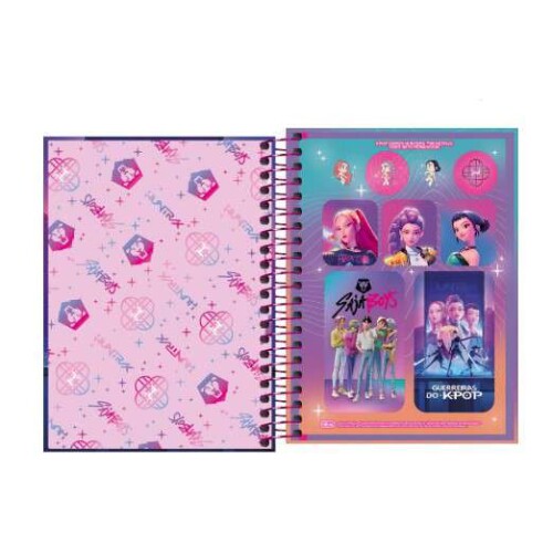 Caderno Universitario CD Guerreiras Do K-pop Tilibra 1 matéria 80 Folhas - Tilibra Caderno Universitario CD Guerreiras Do K-pop Tilibra 1 matéria 80 Folhas - Tilibra