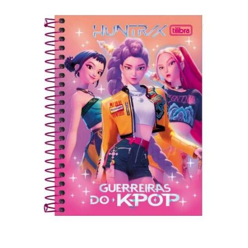 Caderno Universitario CD Guerreiras Do K-pop Tilibra 1 matéria 80 Folhas - Tilibra Caderno Universitario CD Guerreiras Do K-pop Tilibra 1 matéria 80 Folhas - Tilibra