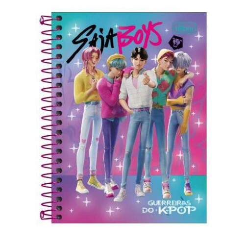 Caderno Universitario CD Guerreiras Do K-pop Tilibra 1 matéria 80 Folhas - Tilibra Caderno Universitario CD Guerreiras Do K-pop Tilibra 1 matéria 80 Folhas - Tilibra