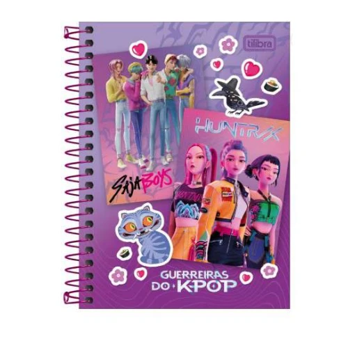Caderno Universitario CD Guerreiras Do K-pop Tilibra 1 matéria 80 Folhas - Tilibra Caderno Universitario CD Guerreiras Do K-pop Tilibra 1 matéria 80 Folhas - Tilibra