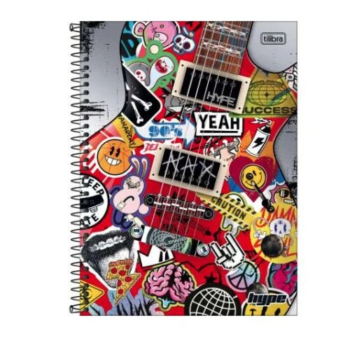 Caderno Universitario CD Hype Tilibra 1 matéria 80 Folhas - Tilibra Caderno Universitario CD Hype Tilibra 1 matéria 80 Folhas - Tilibra