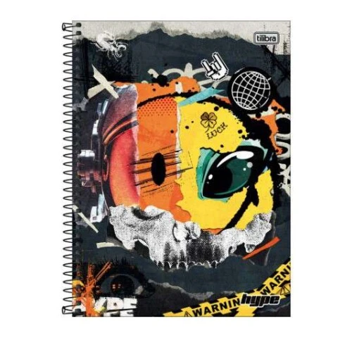 Caderno Universitario CD Hype Tilibra 1 matéria 80 Folhas - Tilibra Caderno Universitario CD Hype Tilibra 1 matéria 80 Folhas - Tilibra