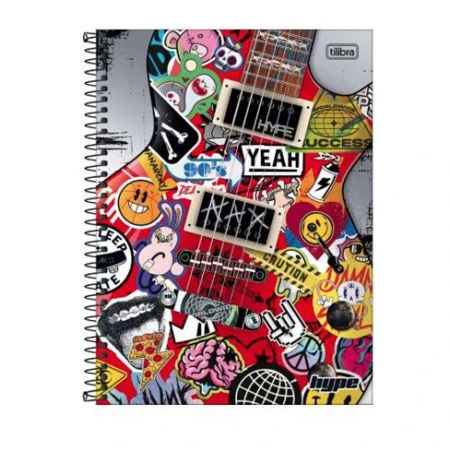 Caderno Universitario CD Hype Tilibra 1 matéria 80 Folhas - Tilibra Caderno Universitario CD Hype Tilibra 1 matéria 80 Folhas - Tilibra