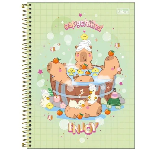 Caderno Universitário Capy Club 1 matéria 80 Folhas Tilibra Caderno Universitário Capy Club 1 matéria 80 Folhas Tilibra