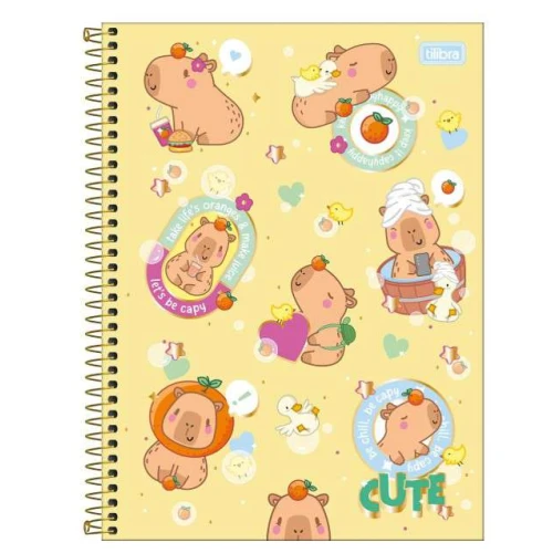 Caderno Universitário Capy Club 1 matéria 80 Folhas Tilibra Caderno Universitário Capy Club 1 matéria 80 Folhas Tilibra
