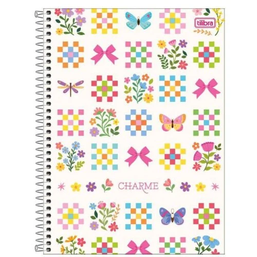 Caderno Universitário Charme 80 folhas - Tilibra Caderno Universitário Charme 80 folhas - Tilibra