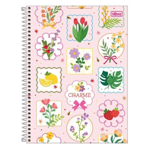 Caderno Universitário Charme 80 folhas - Tilibra Caderno Universitário Charme 80 folhas - Tilibra