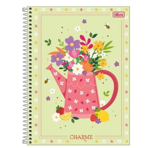 Caderno Universitário Charme 80 folhas - Tilibra Caderno Universitário Charme 80 folhas - Tilibra