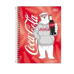 Caderno Universitário Colleg Coca Cola 160 folhas - 10 matérias - Tilibra