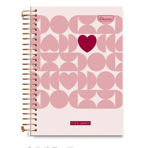 Caderno Espiral It's Love 80 Folhas - Cadersil