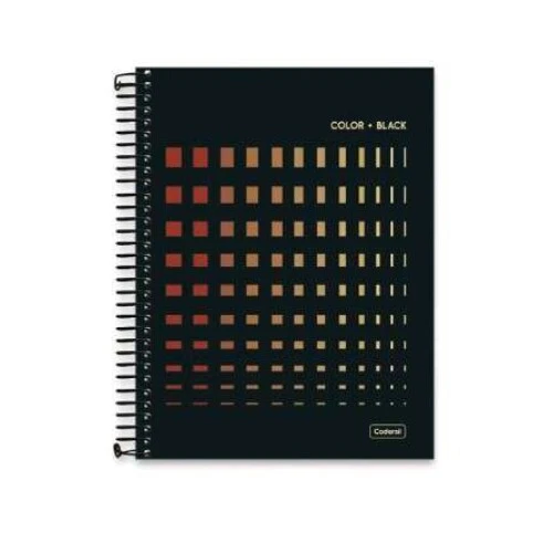 Caderno Universitário Color Black 10 matérias 160 Folhas - Cadersil Caderno Universitário Color Black 10 matérias 160 Folhas - Cadersil