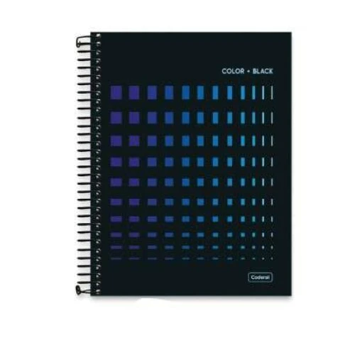 Caderno Universitário Color Black 10 matérias 160 Folhas - Cadersil Caderno Universitário Color Black 10 matérias 160 Folhas - Cadersil