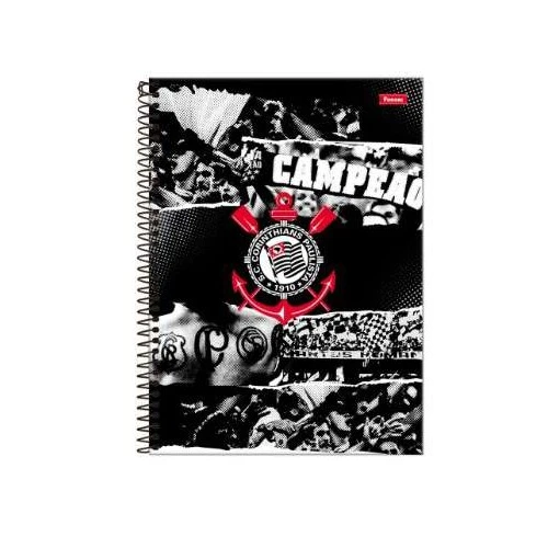 Caderno Universitário Corinthians 10 Matérias Grande - Foroni