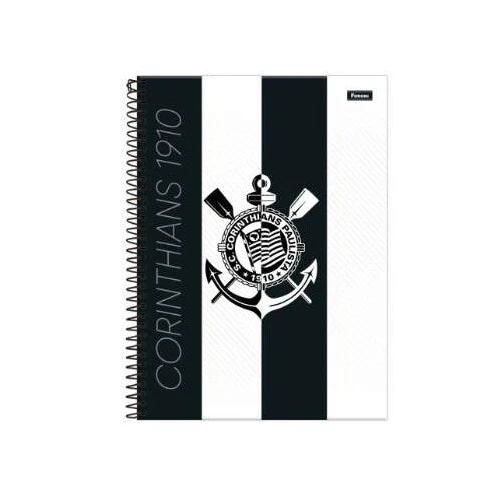 Caderno Universitário Corinthians 10 Matérias Grande - Foroni