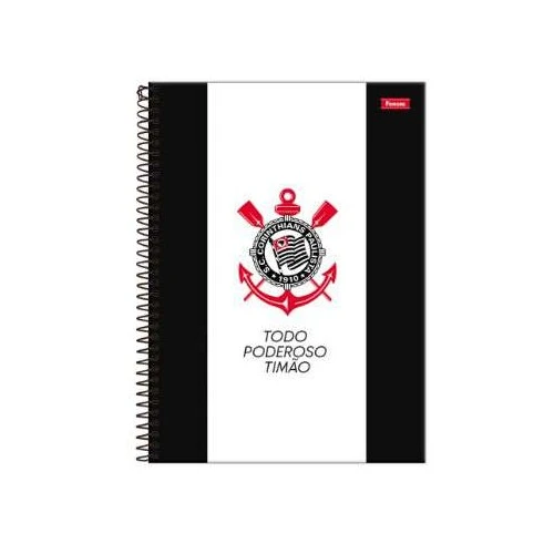 Caderno Universitário Corinthians 10 Matérias Grande - Foroni