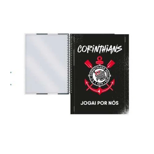 Caderno Universitário Corinthians 10 Matérias Grande - Foroni