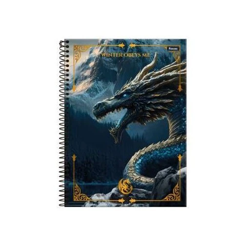 Caderno Universitário Drakos 1 Matéria Grande 80 Folhas - Foroni