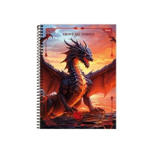 Caderno Universitário Drakos 1 Matéria Grande 80 Folhas - Foroni