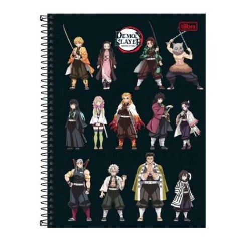 Caderno Universitário Espi. 80 Folhas Demon Slayer - Tilibra