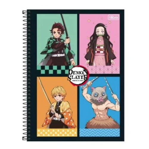 Caderno Universitário Espi. 80 Folhas Demon Slayer - Tilibra