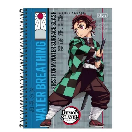Caderno Universitário Espi. 80 Folhas Demon Slayer - Tilibra Caderno Universitário Espi. 80 Folhas Demon Slayer - Tilibra