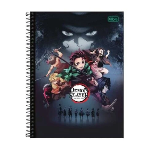 Caderno Universitário Espi. 80 Folhas Demon Slayer - Tilibra